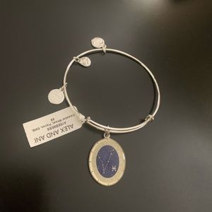 Alex and Ani Silver Pisces Charm Bracelet